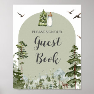 Oh Boy Adventure Pine Forest Guest Book