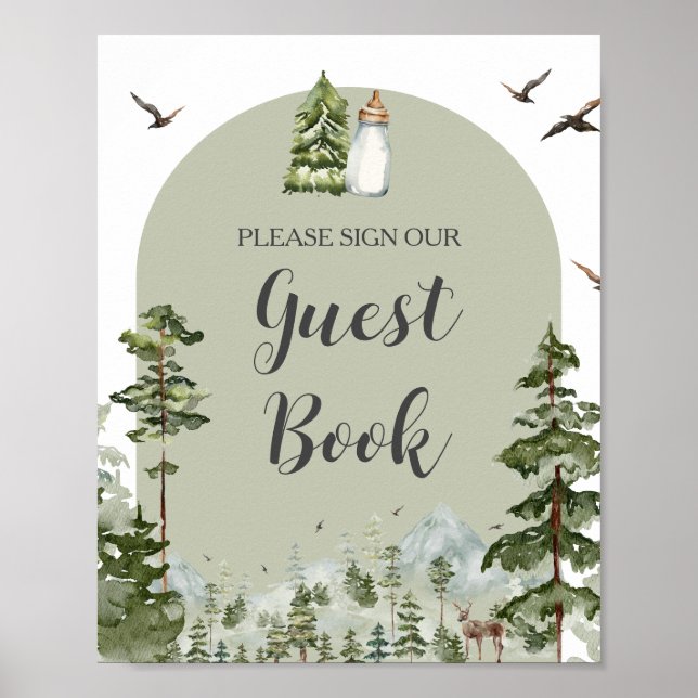 Oh Boy Adventure Pine Forest Guest Book (Front)