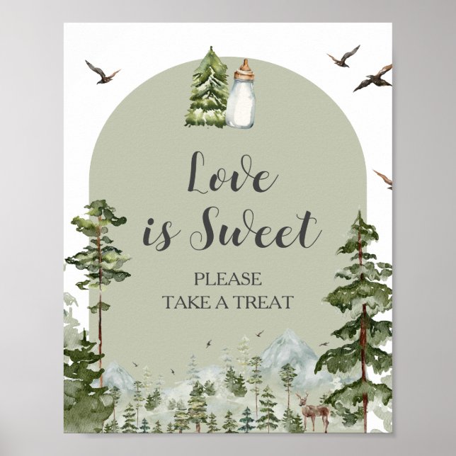 Oh Boy Adventure Pine Forest Love is Sweet Poster (Front)