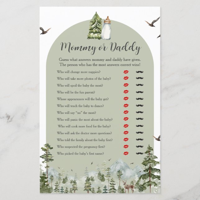 Oh Boy Adventure Pine Forest Mommy or Daddy (Front)