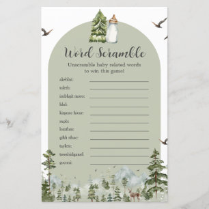 Oh Boy Adventure Pine Forest Word Scramble Game