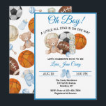 Oh Boy All Star Sport Baby Shower  Invitation<br><div class="desc">Oh Boy Sports Shower Invitation  All Star Sports Baby Shower</div>