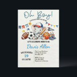 Oh Boy ALL STAR SPORT Baby Shower Invitation<br><div class="desc">Sports Baby Shower Invitation  Oh Boy All Star  Invitation</div>