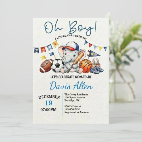 Oh Boy ALL STAR SPORT Baby Shower