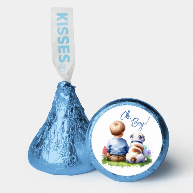 Oh, Boy! Baby and Bulldog Baby Shower Hershey®'s Kisses® (Front)