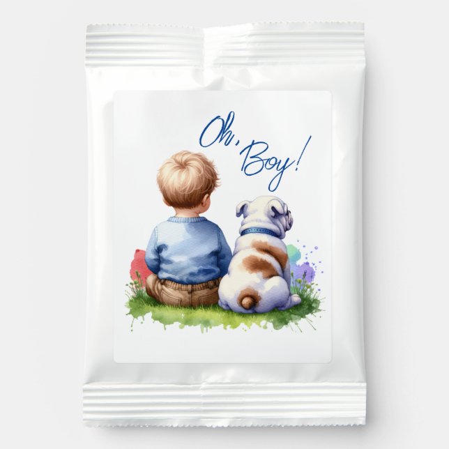 Oh, Boy! Baby and Bulldog Baby Shower Lemonade Drink Mix (Front)
