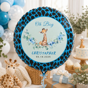 Oh Boy! Baby Giraffe Baby Shower Balloon
