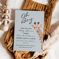 Oh Boy Baby Giraffe Baby Shower 