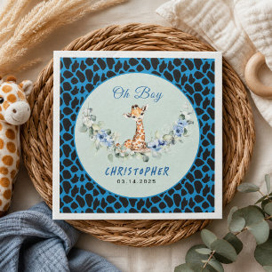 Oh Boy! Baby Giraffe Baby Shower Napkins