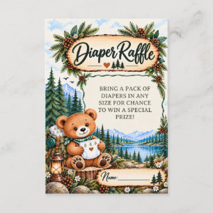 Oh Boy Baby Shower Adventure Woodland Mountain Enclosure Card