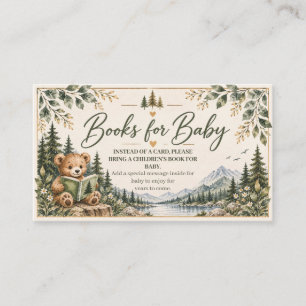 Oh Boy Baby Shower Adventure Woodland Mountain  Enclosure Card