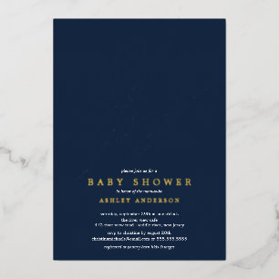 Oh Boy Baby Shower Foil Invitation