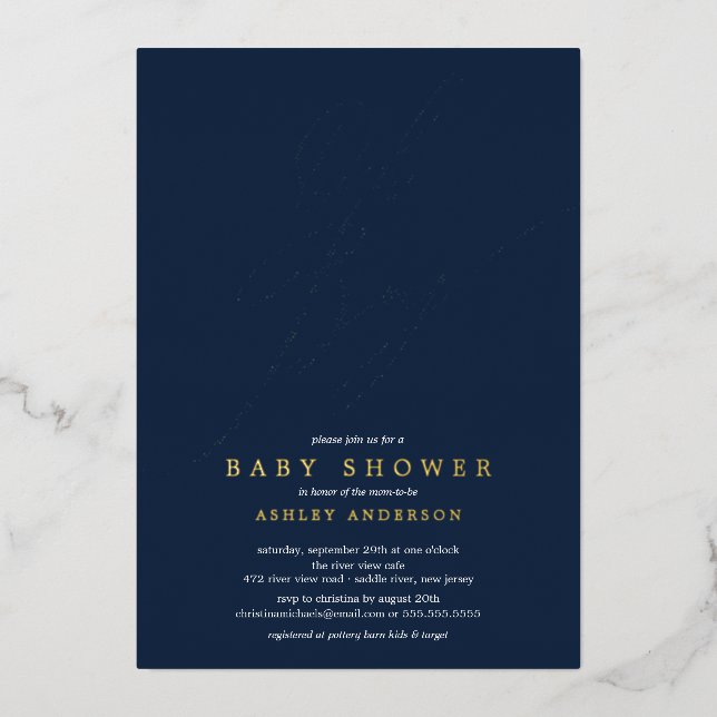 Oh Boy Baby Shower  Foil Invitation (Front)
