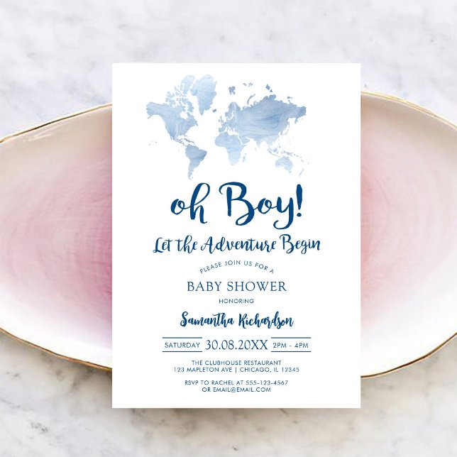 Oh Boy Baby Shower Invitation (Creator Uploaded)
