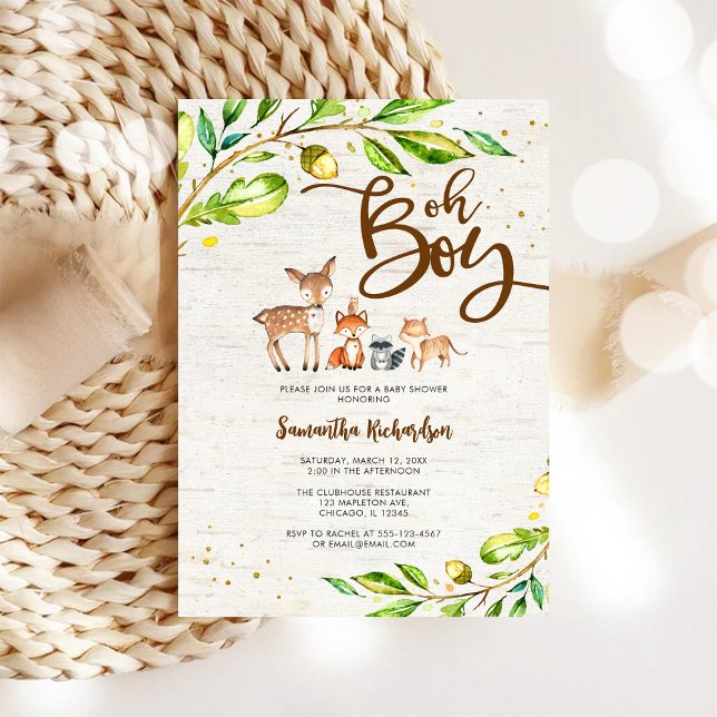 Oh Boy Baby Shower Invitation (Creator Uploaded)