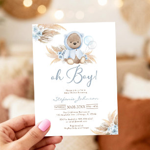 Oh Boy Baby Shower Invitation