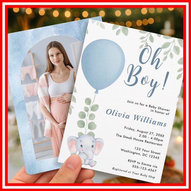Oh Boy Baby Shower Invitation (Creator Uploaded)