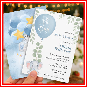 Oh Boy Baby Shower Invitation