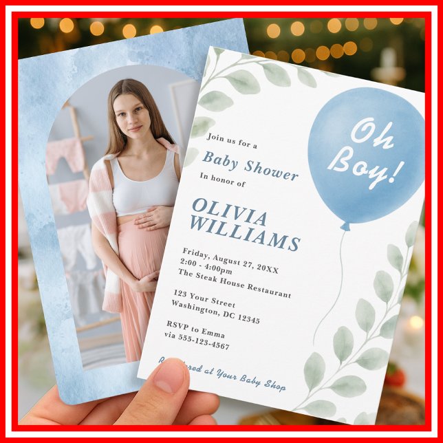 Oh Boy Baby Shower Invitation (Creator Uploaded)