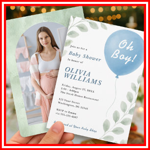 Oh Boy Baby Shower Invitation