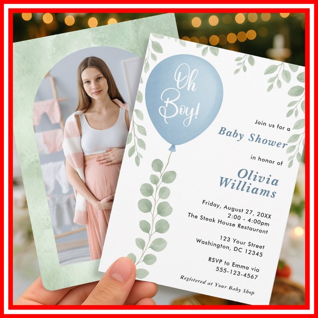Oh Boy Baby Shower Invitation (Creator Uploaded)