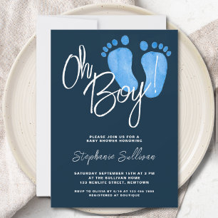 Oh Boy Baby Shower Invitation