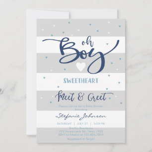 Oh Boy Baby Shower Invitation