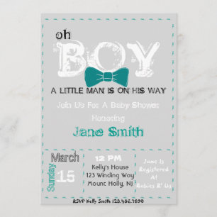 Oh Boy Baby shower invite