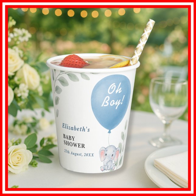 Oh Boy Baby Shower Paper Cups (Creator Uploaded)