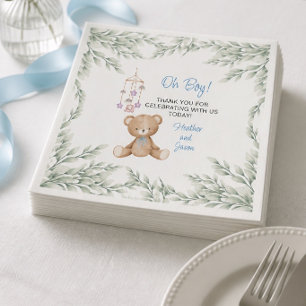 Oh Boy Baby Shower Paper Napkins