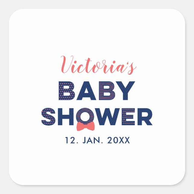 Oh Boy Baby Shower | Party Favor Thank you Sticker (Front)