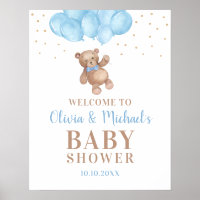 Oh Boy Baby Shower Party Welcome Poster