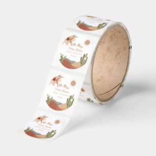 Oh Boy Baby Shower Southwestern Arizona Desert Classic Round Sticker