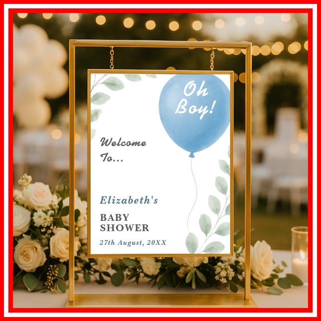Oh Boy Baby Shower | Welcome Sign (Creator Uploaded)