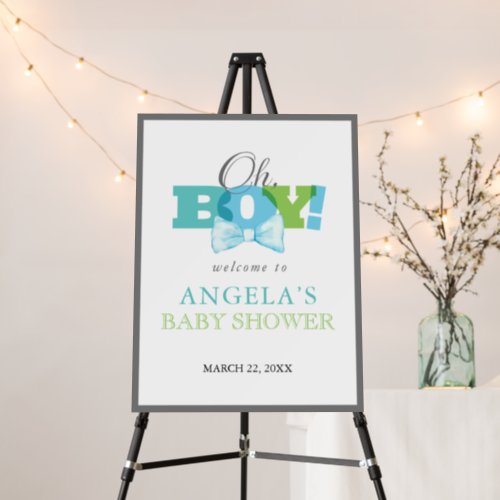 Oh Boy Baby Shower Welcome Sign