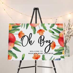 Oh Boy Baby Shower Welcome Sign – Personalized