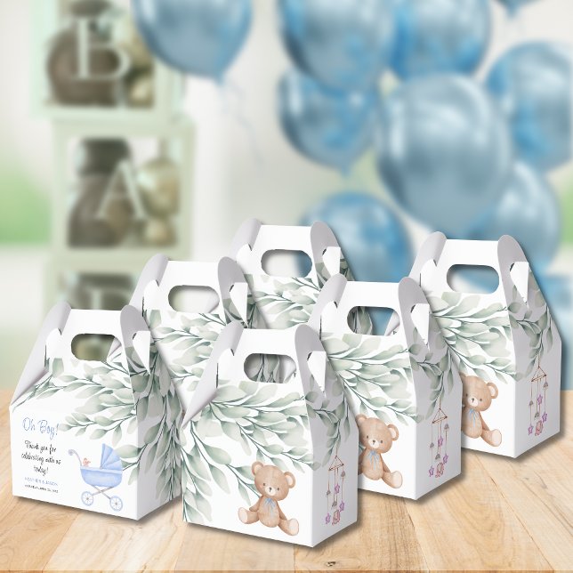 Oh Boy Baby Stroller and Mobile Shower Favor Boxes (Creator Uploaded)