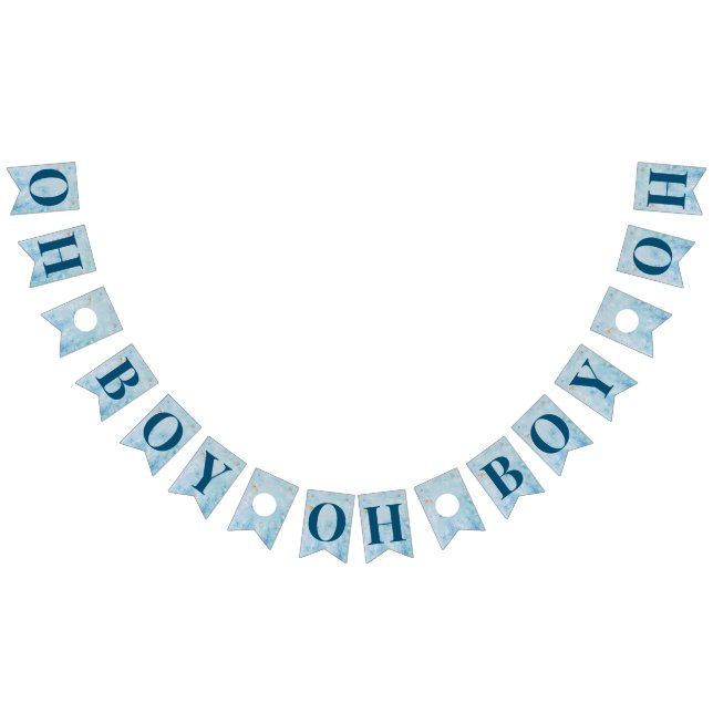 Oh Boy Blue Baby Shower Banner (All)