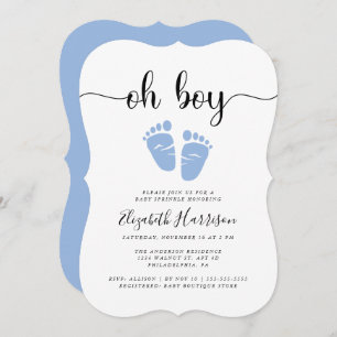 Oh Boy Blue Baby Sprinkle Invitation