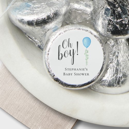 Oh Boy Blue Balloon Baby Shower Hershey®'s Kisses®
