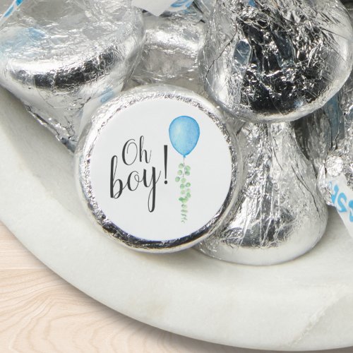 Oh Boy Blue Balloon Baby Shower Hersheys Kisses