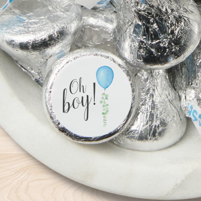 Oh Boy Blue Balloon Baby Shower Hershey®'s Kisses® (Creator Uploaded)