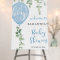 Oh boy Blue balloon eucalyptus baby shower welcome