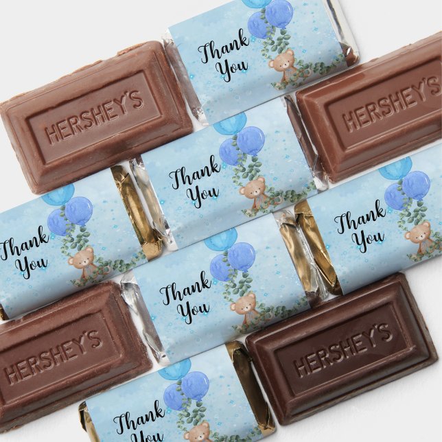 Oh Boy Blue balloon eucalyptus custom candy wrap Hershey's Miniatures (Creator Uploaded)