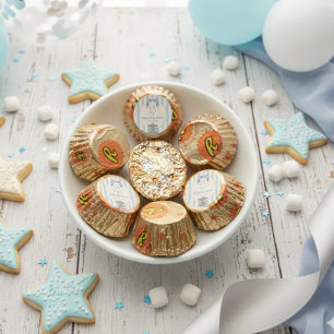 Oh Boy Blue Bow Carousel Vintage Baby Showe Reese's Peanut Butter Cups