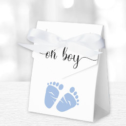 Oh Boy Blue Feet Baby Shower Favor Boxes