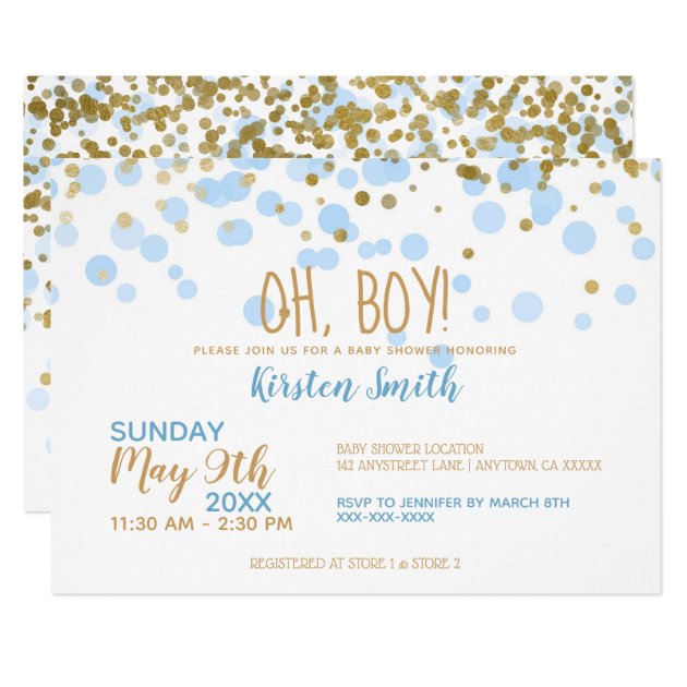 baby shower confetti boy