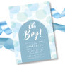 Oh Boy Blue Polka Dots Baby Shower Invitation