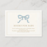 Oh boy Blue Ribbon Cute Elegant  Books for baby Enclosure Card