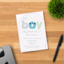Oh Boy Blue Watercolor Diaper Baby Shower